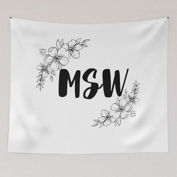 Item preview, Floral Master of Social Work designed and sold by acastel-designs.