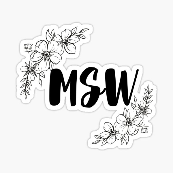 Item preview, Floral Master of Social Work designed and sold by acastel-designs.