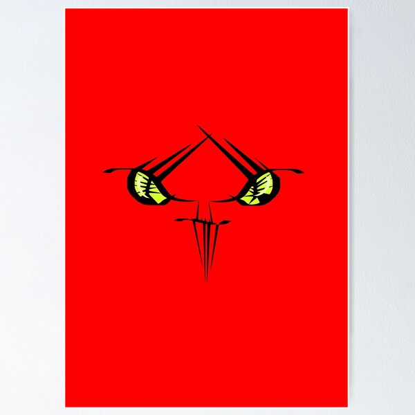 Aperçu de l'œuvre Mauvais yeux (rouge) créée et vendue par DaisyCatnip.
