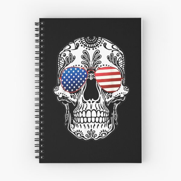 Item preview, Skull American Flag Glasses Sugar Skull Us Stars Stripes designed and sold by vivanbess.