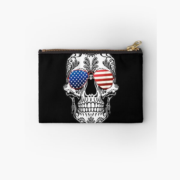 Item preview, Skull American Flag Glasses Sugar Skull Us Stars Stripes designed and sold by vivanbess.