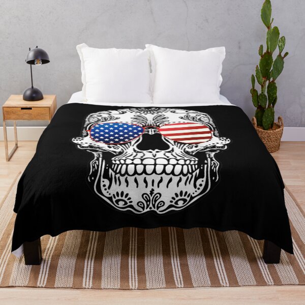 Item preview, Skull American Flag Glasses Sugar Skull Us Stars Stripes designed and sold by vivanbess.