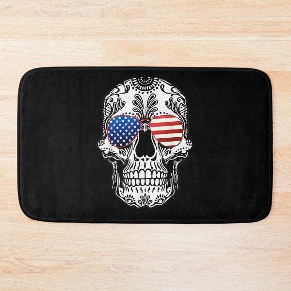 Item preview, Skull American Flag Glasses Sugar Skull Us Stars Stripes designed and sold by vivanbess.