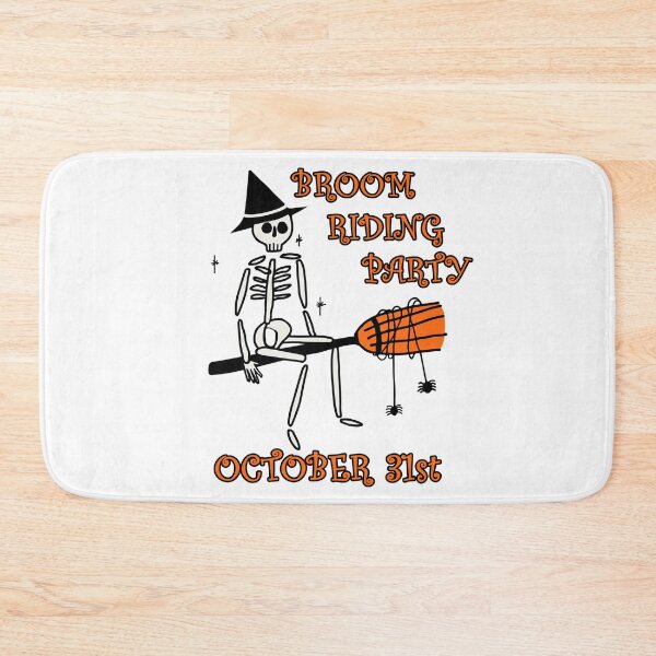 Item preview, Halloween Skeleton Witch Broom Riding designed and sold by LashCreations.
