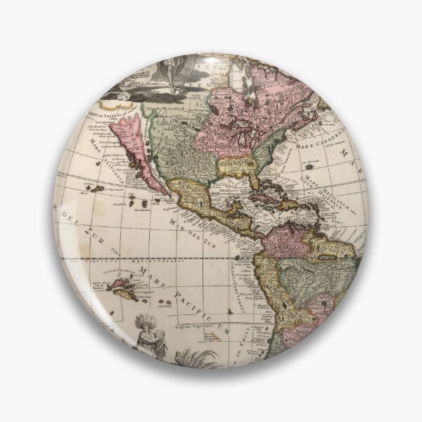 Item preview, Antique Map, North and South America in 1740 designed and sold by ganje.