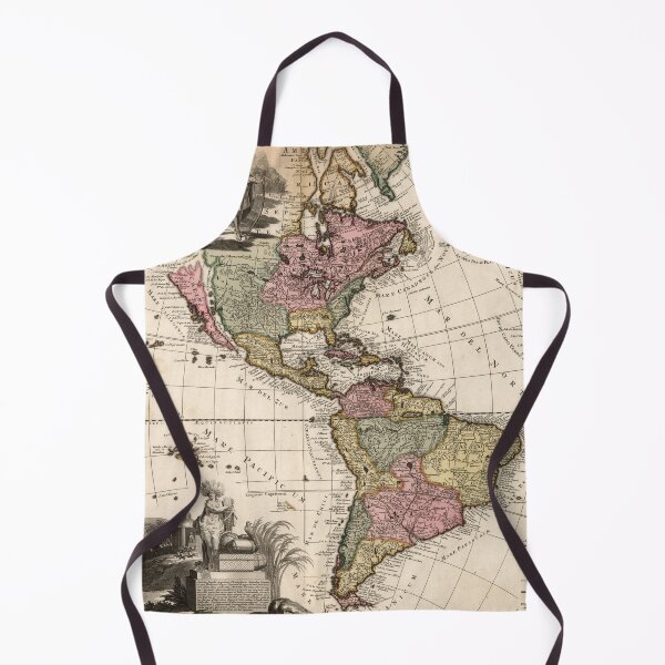 Item preview, Antique Map, North and South America in 1740 designed and sold by ganje.