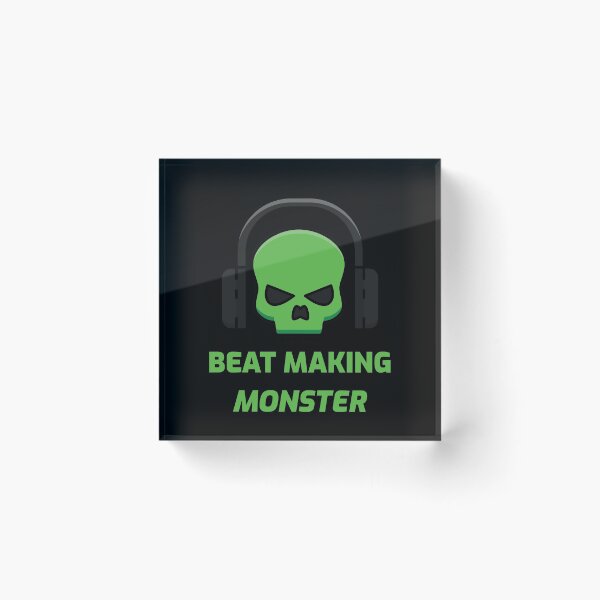 Item preview, Beat Making Monster | Bedroom Producer Green designed and sold by DanLopesMerch.