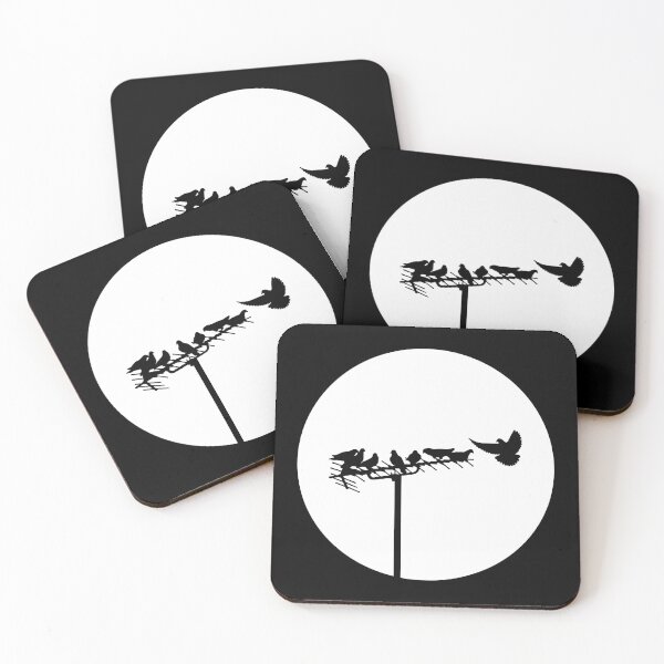 Item preview, BIRDS ON AERIAL/ANTENNA. WHITE designed and sold by 5hertz.