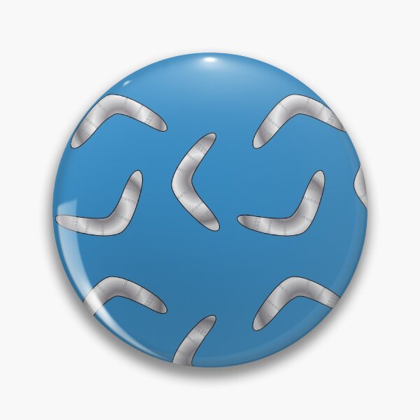 Item preview, 65 MCMLXV Cosplay Blue Metal Boomerang Pattern designed and sold by 65 MCMLXV.