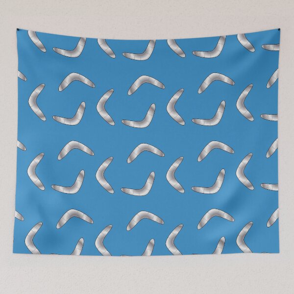 Item preview, 65 MCMLXV Cosplay Blue Metal Boomerang Pattern designed and sold by 65 MCMLXV.