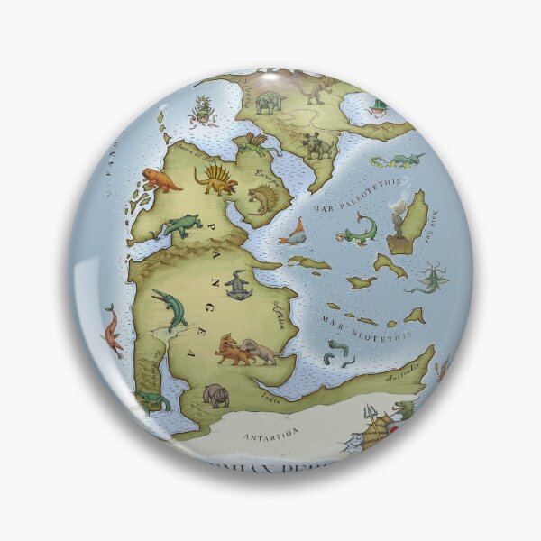 Item preview, Permian Period World Map (medieal bestiary style) Pangea designed and sold by Mario Lanzas.