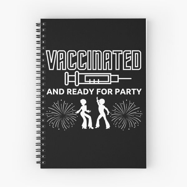 Item preview, Vaccinated and ready for party White on Black Typography designed and sold by AlinaOz.
