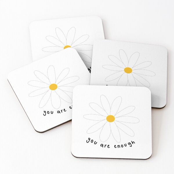 Item preview, "you are enough" simple motivational daisy design designed and sold by ⋒ andie  noel.