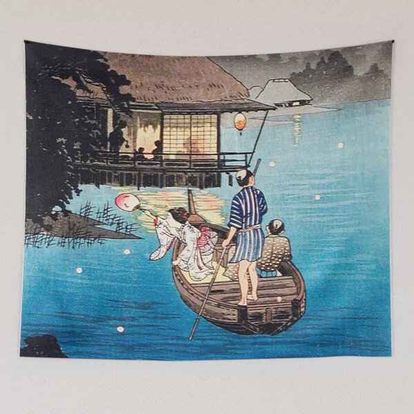 Item preview, Japanese Woodblock Art Kōshū Monkey Bridge (1931) by Hiroaki Takahashi designed and sold by Designedbysm.