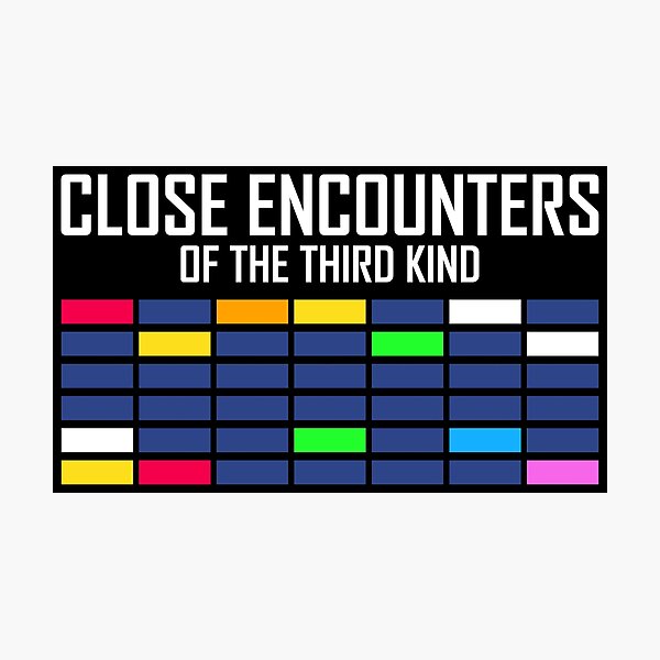 Close Encounters of the Third Kind, Musical-tone Color Code Board Photographic Print