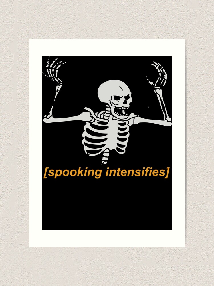 Spooking Intensifies Spooky Scary Skeleton Meme Tote Bag by Fenny