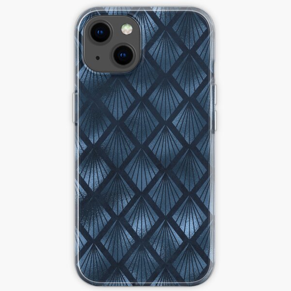 Niedliches Musterdesign mit blauem und goldenem Leoparden iPhone Flexible Hülle