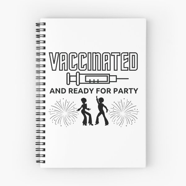 Item preview, Vaccinated and ready for party Black on White Typography designed and sold by AlinaOz.