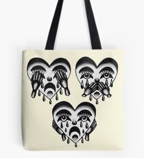 Crying Heart See, Hear, and Speak No Evil Tote Bag
