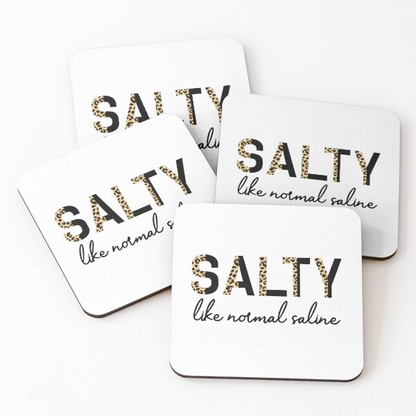 Item preview, Salty like normal saline Funny Nurse saying Cheetah print typography| Nurse life, Nursing student, Nurse in Training | Nurse gift designed and sold by Violet Treasures.