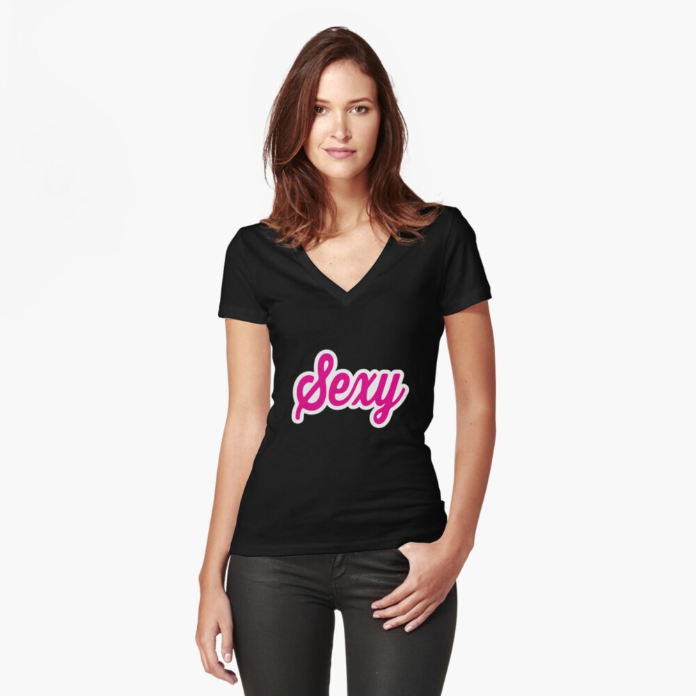 Item preview, Fitted V-Neck T-Shirt designed and sold by DamnAssFunny.