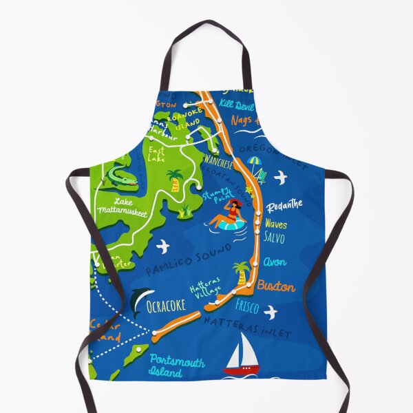 Item preview, Outer Banks Map designed and sold by Hot From Oven.