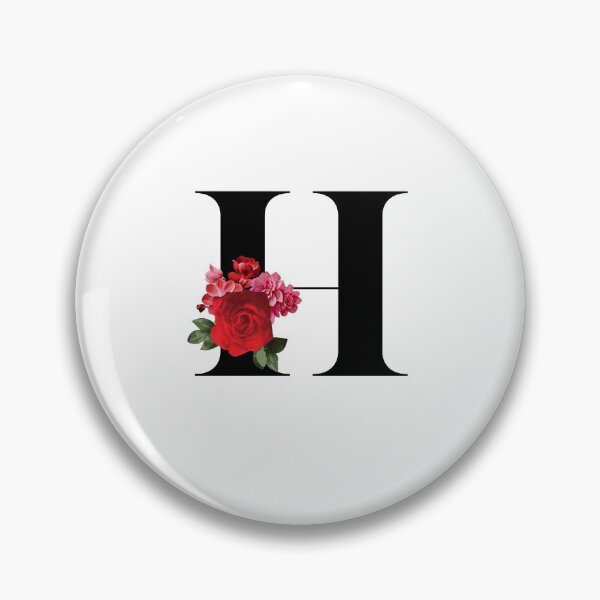 Item preview,  Black Floral Letter H | English Alphabet Series  designed and sold by BYNANA80.