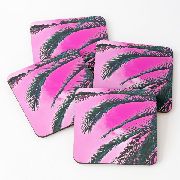 Item preview, Palm Tree Leaves Detail Windy Day Pink designed and sold by worldways.