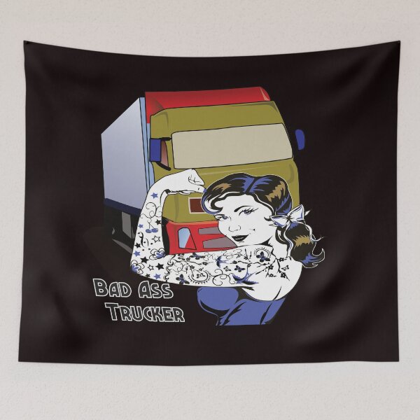 Item preview, Trucker Chica Bad Ass / Trrucker Adulto designed and sold by alayal57.