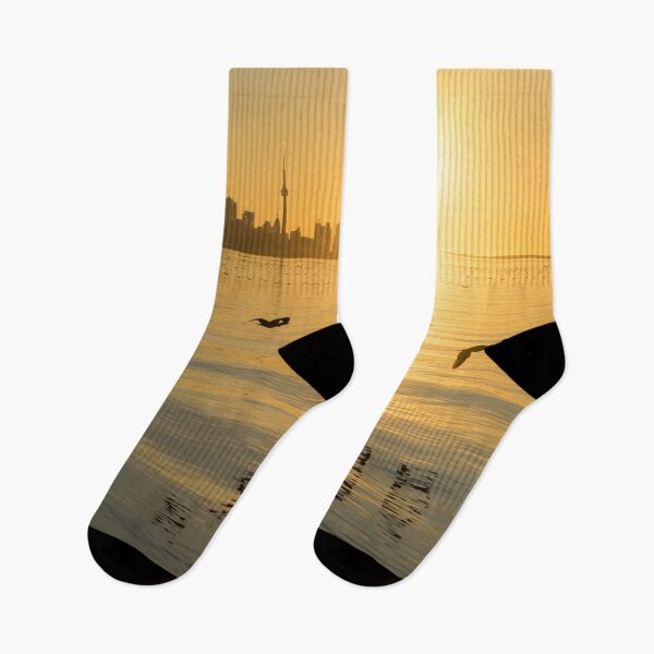 Item preview, Cormorants and Skyscrapers - Brilliant Toronto Sun Rise with Urban Wildlife designed and sold by Georgia Mizuleva.