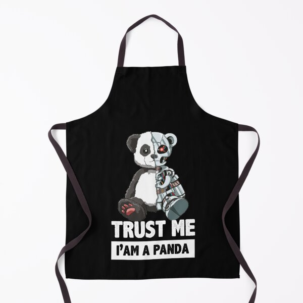 Item preview, Cute Panda Bear Scary Robot Cybernetic Animal Lover designed and sold by melomedia.