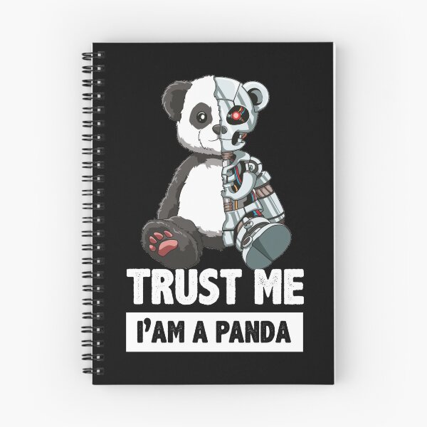 Item preview, Cute Panda Bear Scary Robot Cybernetic Animal Lover designed and sold by melomedia.