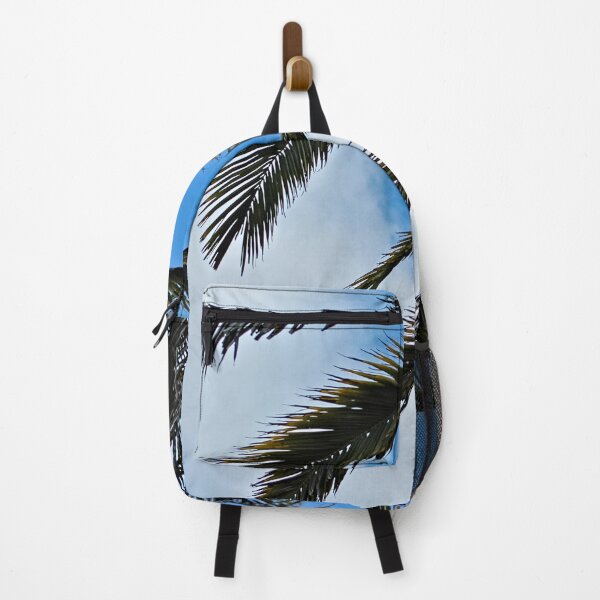 Item preview, Palm Tree Leaves Detail Windy Day Blue designed and sold by worldways.