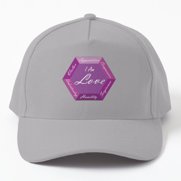 I Am Love - 6 heart Virtues - Purple Gem Baseball Cap