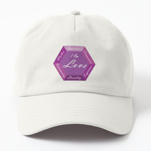 I Am Love - 6 heart Virtues - Purple Gem Dad Hat
