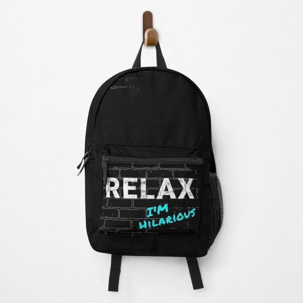 Item preview, Relax I'm Hilarious - brick wall - blue designed and sold by thehappylamb.