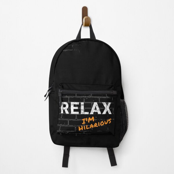 Item preview, Relax I'm Hilarious - brick wall - orange designed and sold by thehappylamb.