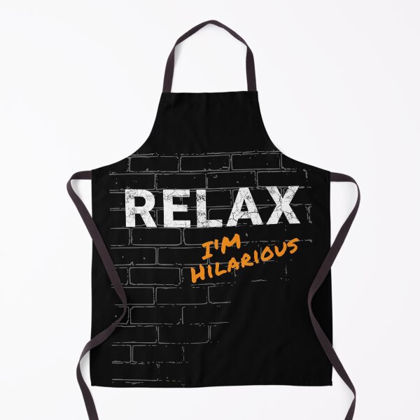 Item preview, Relax I'm Hilarious - brick wall - orange designed and sold by thehappylamb.