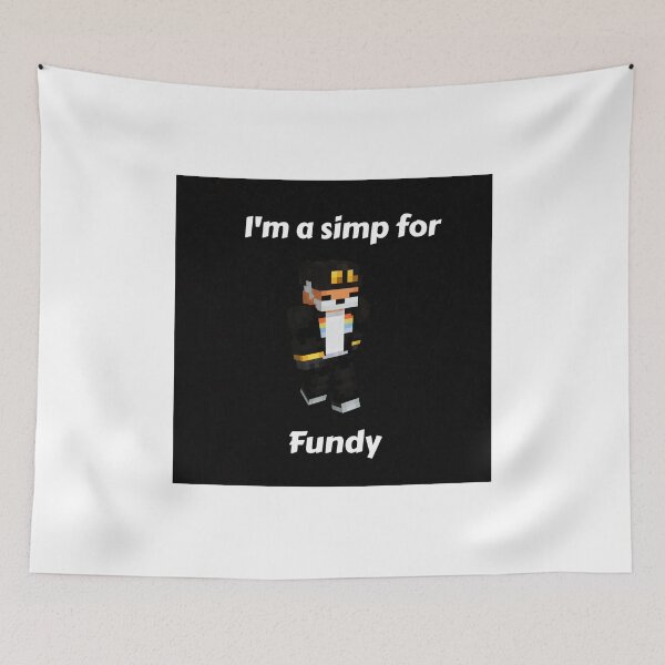 Item preview, I'm a simp for Fundy (Black Base) designed and sold by thecorvidking.