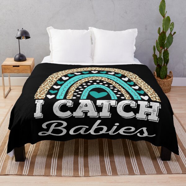 Item preview, I Catch Babies Leopard Rainbow L&D Nurse Gift designed and sold by SharpThreadZ.