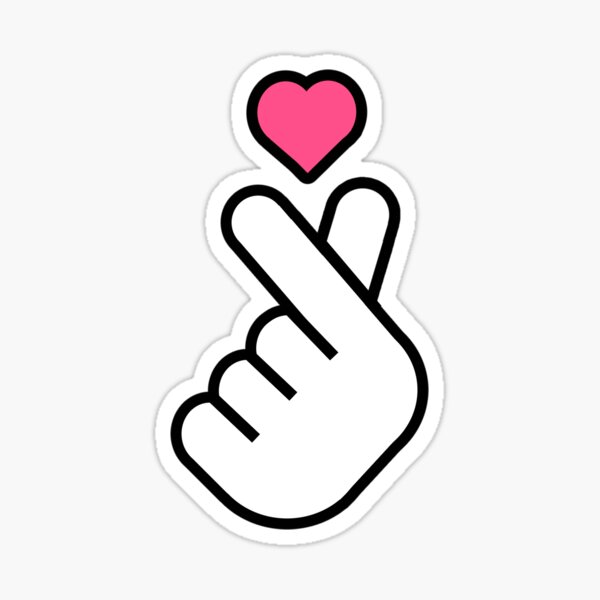 "Korean Heart" Sticker for Sale by kkatii Redbubble