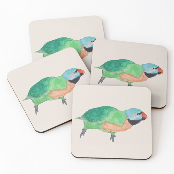Item preview, Watercolor Mustache Parakeet designed and sold by Liv-Engler-Art.