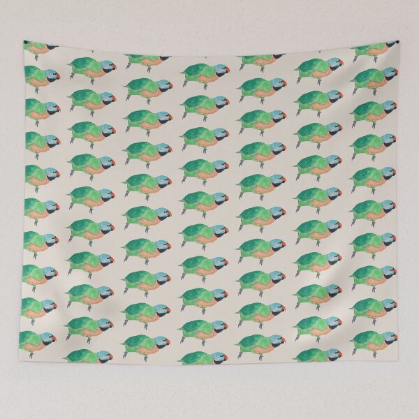 Item preview, Watercolor Mustache Parakeet designed and sold by Liv-Engler-Art.