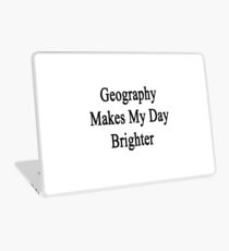 Geography Makes My Day Brighter Laptop Skin