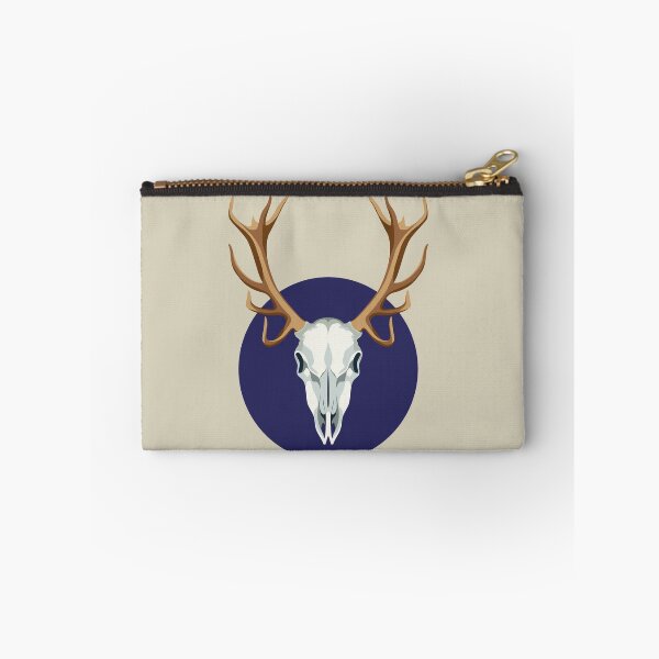Item preview, Deer skull over blue moon designed and sold by ateliernab.