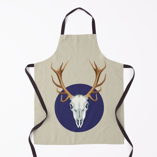 Item preview, Deer skull over blue moon designed and sold by ateliernab.