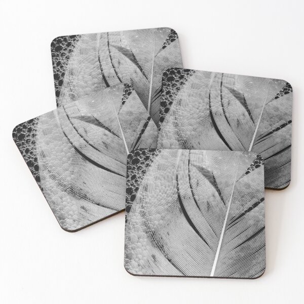 Item preview, Swan Feather with Bubbles in Black & White - The Vicskburg Collection designed and sold by Sam Morrison.