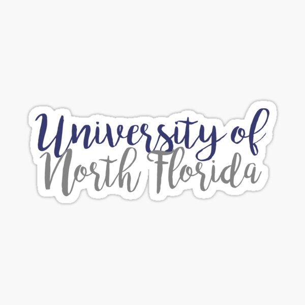 university-of-north-florida-sticker-for-sale-by-olivia-lee-redbubble