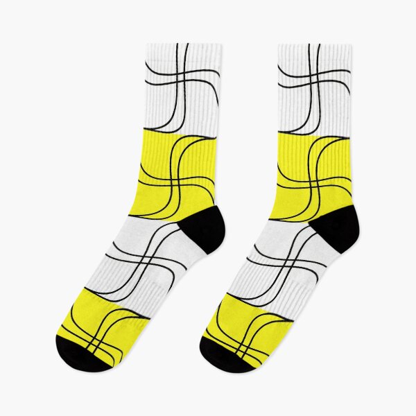Item preview, Mid-Century Modern Yellow And White Geometric Pattern  designed and sold by DEC02.