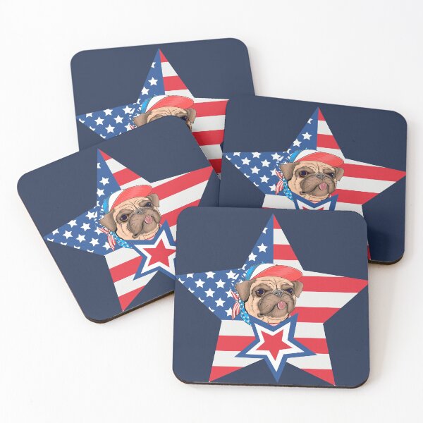 Item preview, USA America Patriotic Pug Dog Design designed and sold by Looksup.